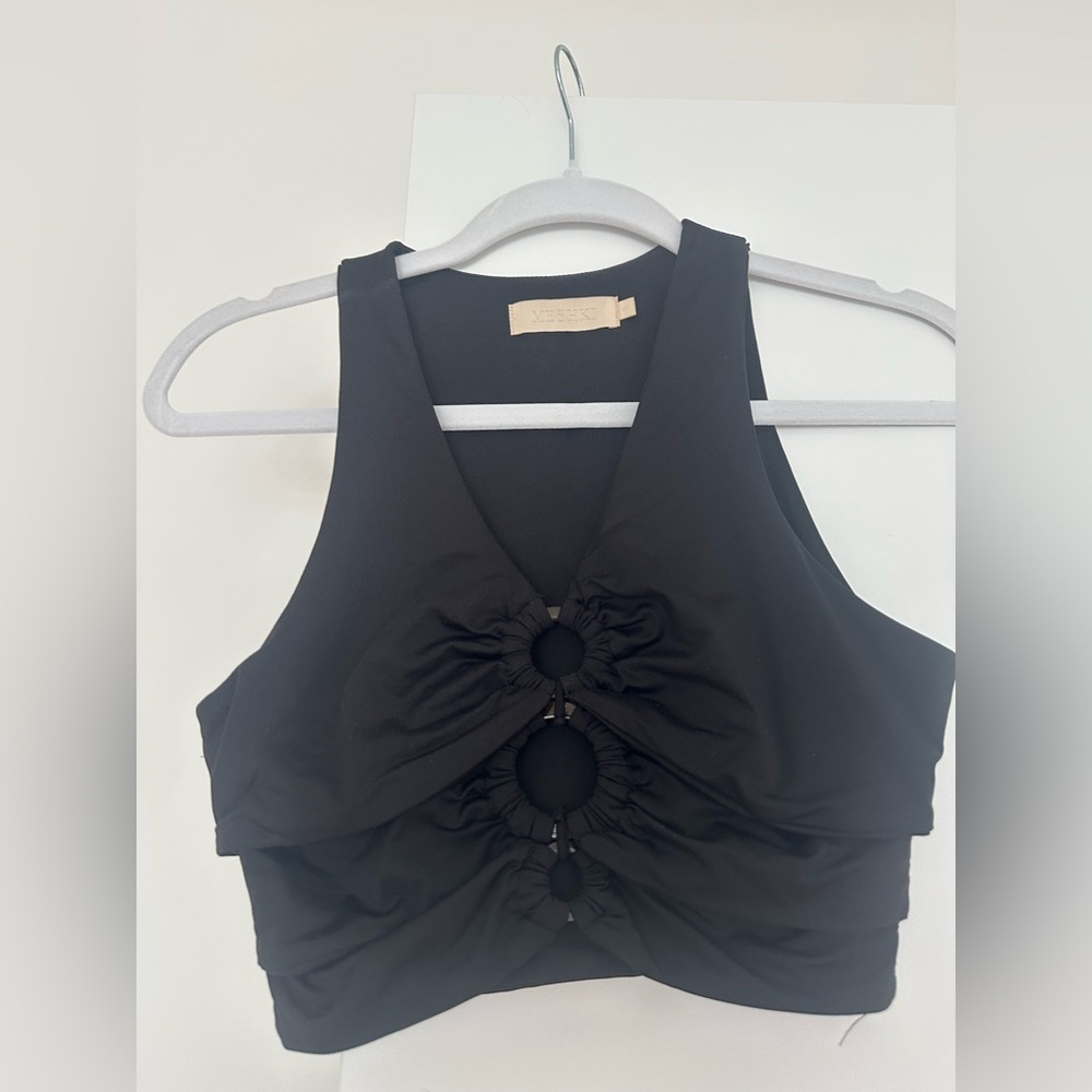 Meshki Black Top with Elegant Design